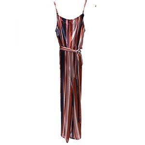 Forever 21 Red and Pink Wide Leg Jumpsuit